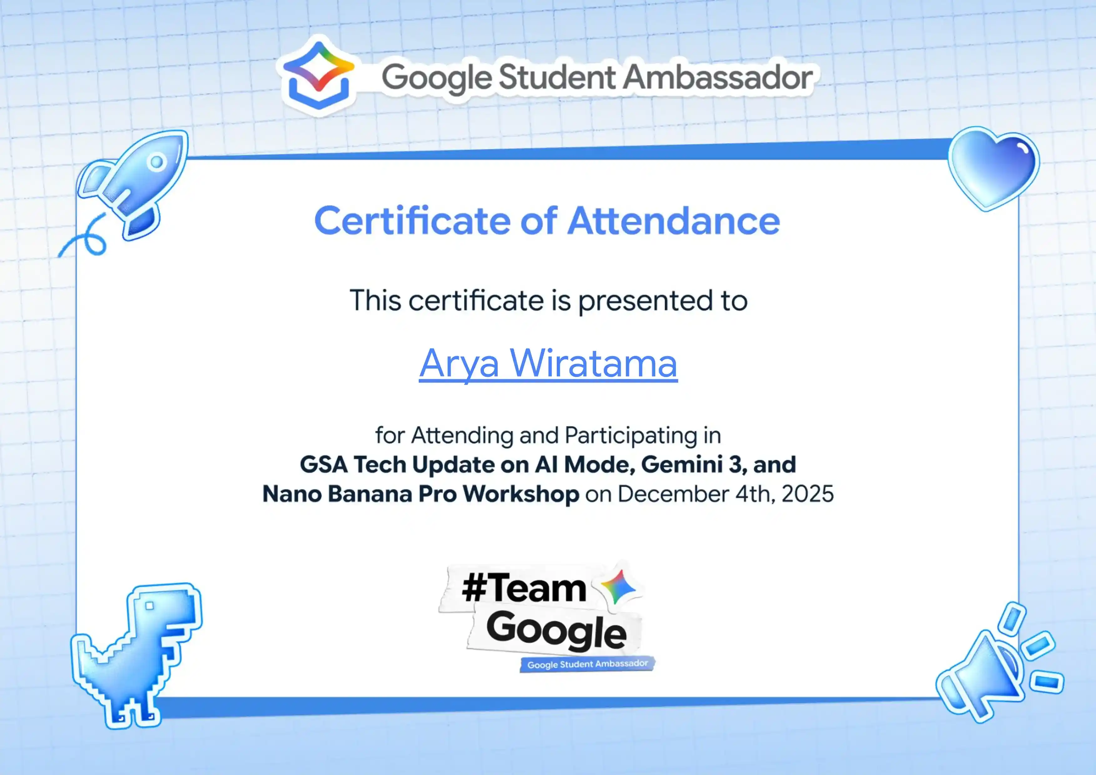 GSA Tech Update Certificate